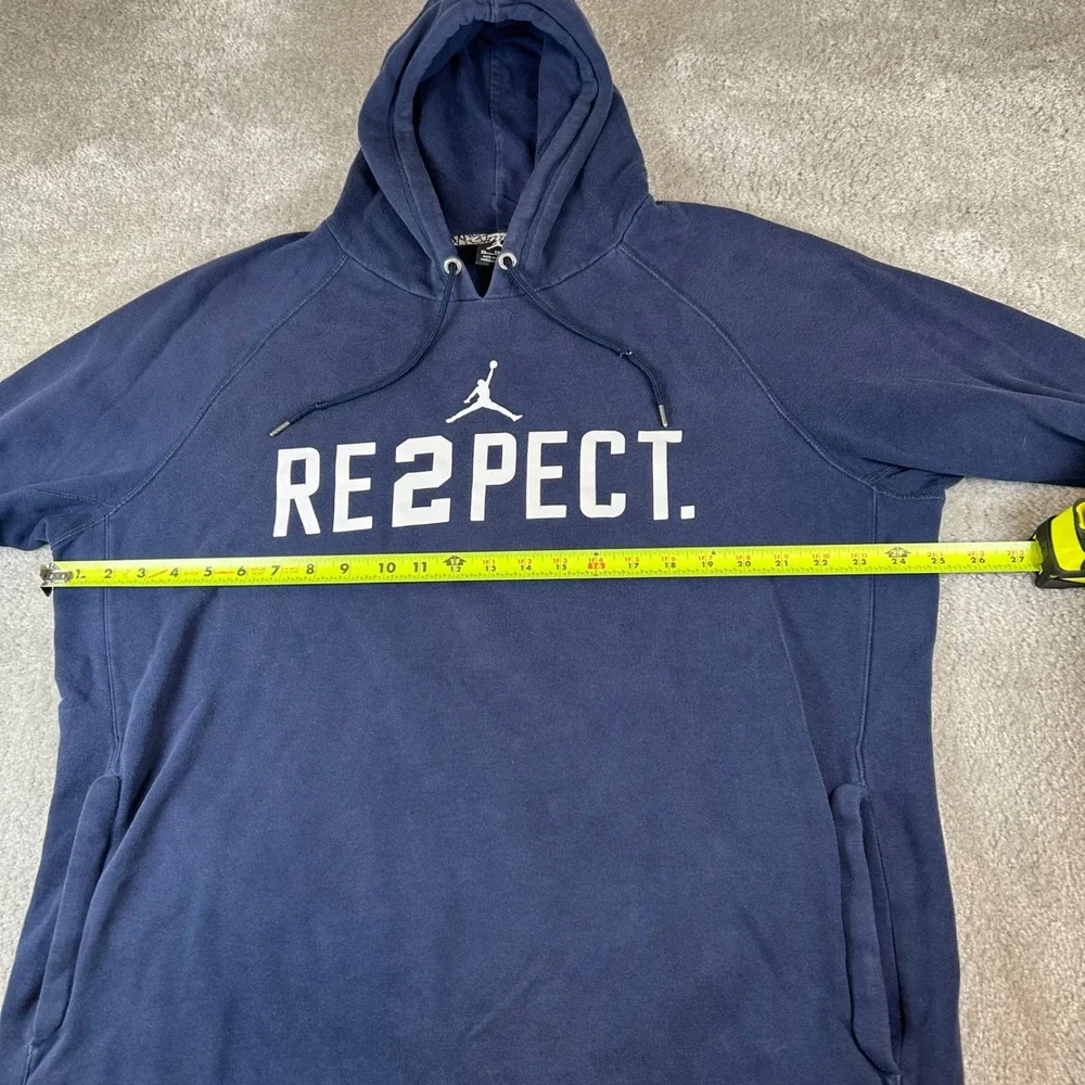 Jordan RE2PECT Hoodie Mens XL Navy Blue Derek Jeter Raglan Pullover 828553-419